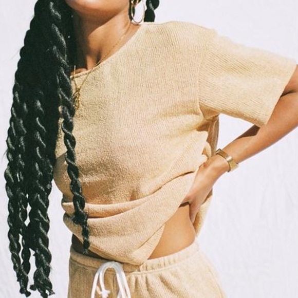 Sabo Skirt Tops - Sabo skirt mustard knit top